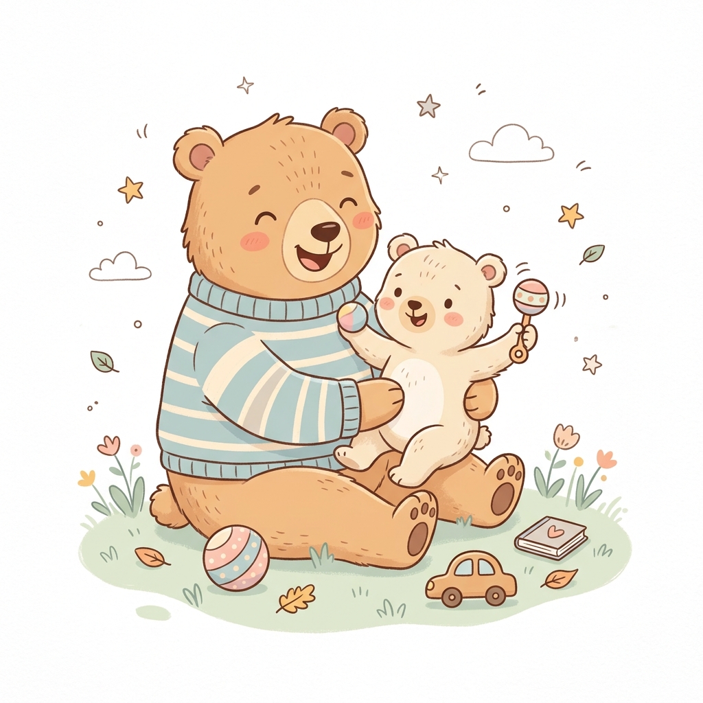 親子ふれあい教室のイラスト